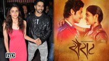 Alia Bhatt Varun Dhawan attend special screening of Sairat