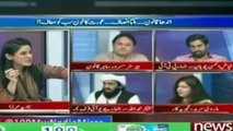 Fighting between Marvi Sirmed and Hafiz Hamdullah Live Talk Show..