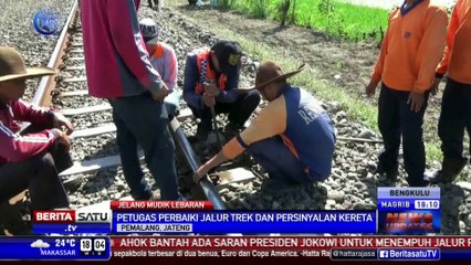 Petugas PT KAI Tiap Hari Perbaiki Jalur Trek dan Sinyal