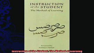 best book  Instruction of the Student The Method of Learning