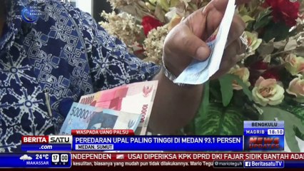 Peredaran Uang Palsu di Sumut Meningkat 3,4 Persen