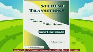 best book  Student Transitions From Middle to High School