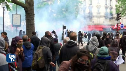 Premiers heurts sur le parcours de la manifestation contre la loi Travail