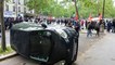 Voiture retournée lors de la manifestation du 14 juin à Paris  - Vidéo 360°