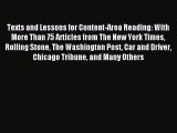 Read Texts and Lessons for Content-Area Reading: With More Than 75 Articles from The New York