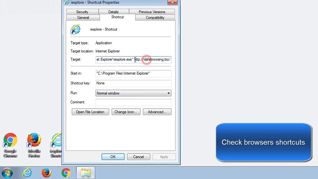How to remove Safebrowsing.biz (IE, Chrome, FF)