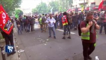 Manifestation contre la loi Travail: violents affrontements en tête de cortège