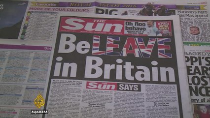 Murdoch’s Sun tabloid urges its readers to vote for Brexit