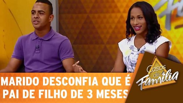 Marido não acredita que pai do filho de três meses!