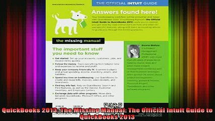 Free Full PDF Downlaod  QuickBooks 2013 The Missing Manual The Official Intuit Guide to QuickBooks 2013 Full EBook