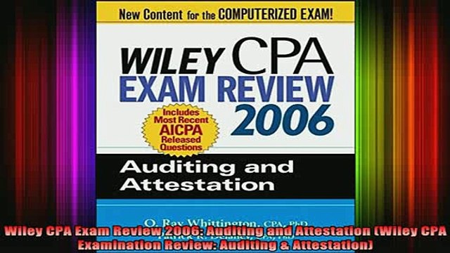 READ book Wiley CPA Exam Review 2006 Auditing and Attestation Wiley CPA Examination Review Full EBook