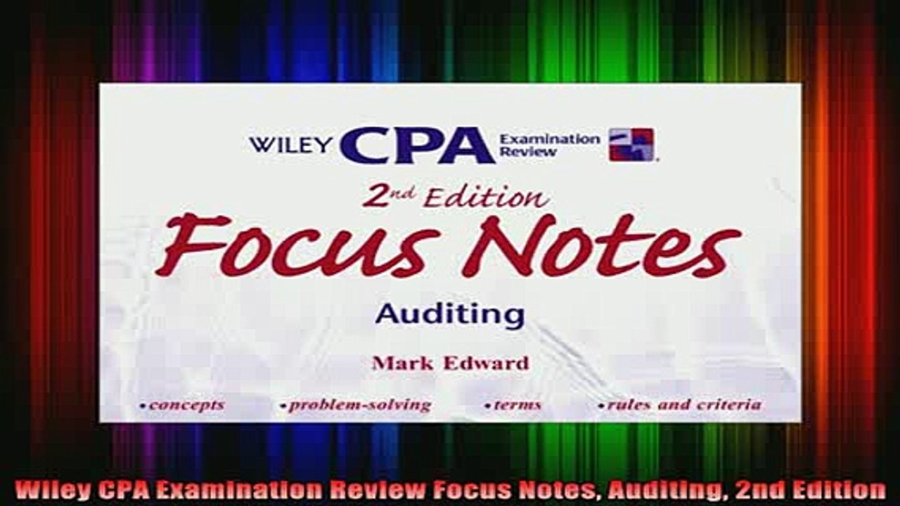 READ book  Wiley CPA Examination Review Focus Notes Auditing 2nd Edition Full Free