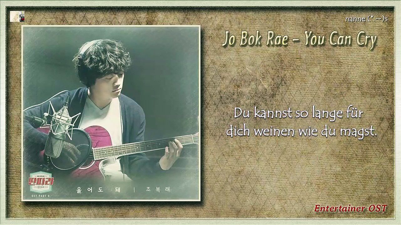 Jo Bok Rae - You Can Cry k-pop [german Sub]