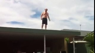 Pool Jump From Roof Goes Very Poorly