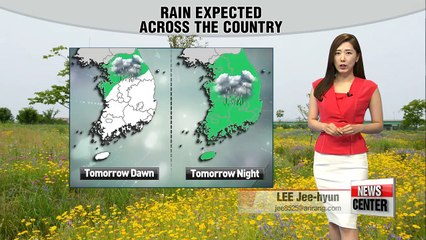 Nationwide rain from tomorrow dawn to Thursday
