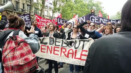 Tête de cortège de la manifestation contre la loi Travail le 14 juin