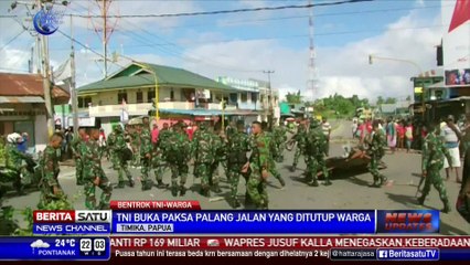 Ricuh, Suku Kamaro Bentrok dengan Aparat TNI