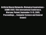 [PDF] Artificial Neural Networks: Biological Inspirations - ICANN 2005: 15th International