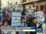 marchaDefensores de animales marcharon en Loja