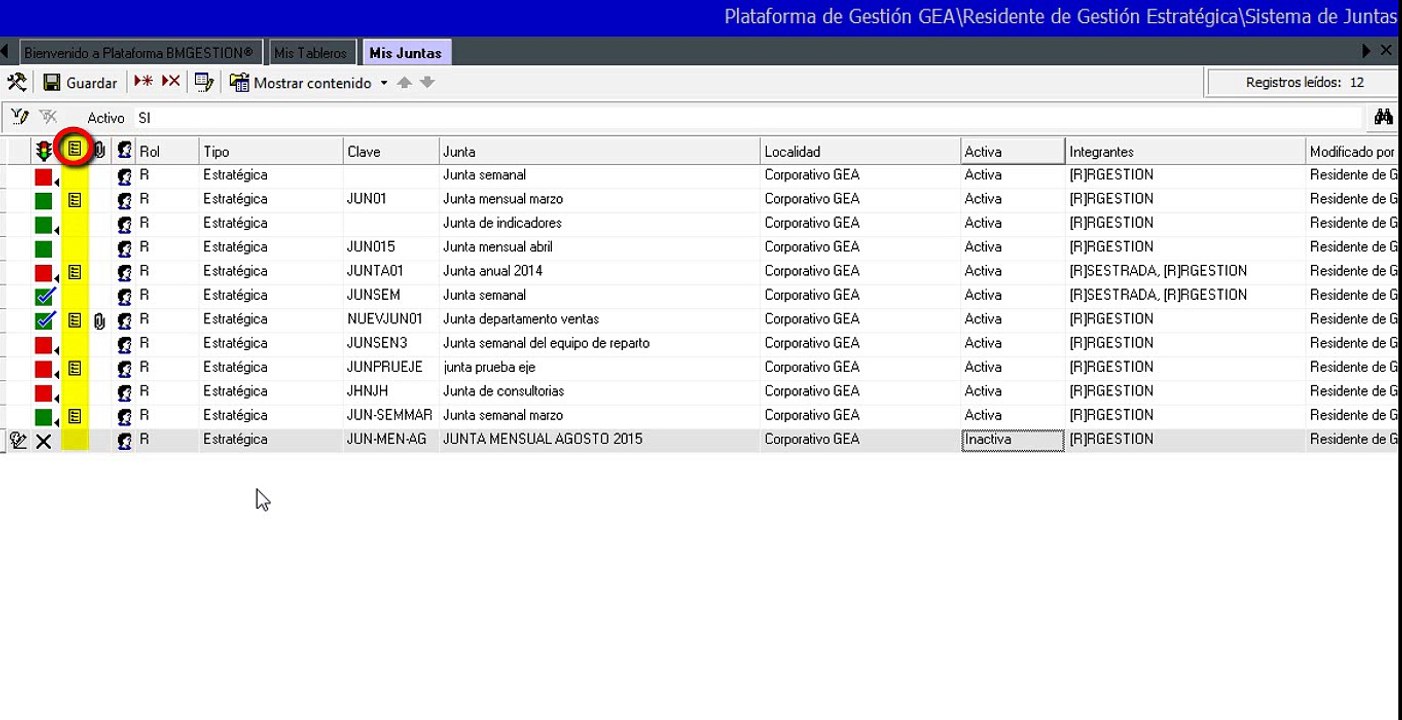 49. EDITAR LAS PROPIEDADES DE UNA JUNTA