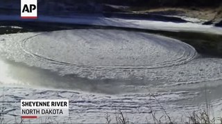 cerchio nel ghiaccio in movimento  nel nord dakota 25 11 2013