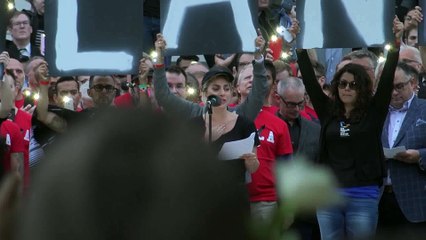 4K   Lady Gaga speech at Los Angeles Rally and Vigil for Orlando[1]