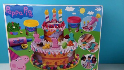 Peppa Pig Birthday Cake Toy Play Doh Play Dough 粉红猪小妹生日蛋糕培乐多