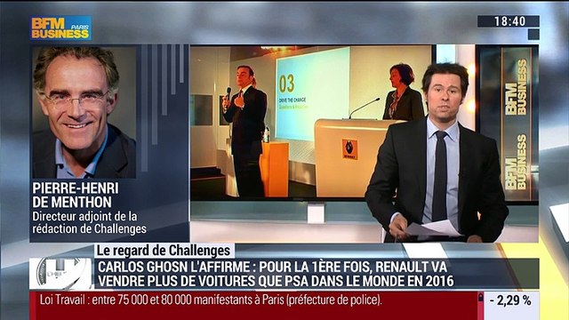 Le regard de Challenges: Renault va vendre plus de voitures que PSA dans le monde en 2016 - 14/06