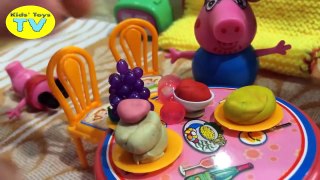 Peppa Pig Hospital Building with Ambulance Medical playset tonsils removed play doh 2016