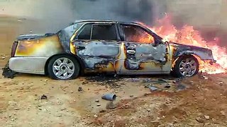 اقتحام بلدة الجيزة وحرق السيارات 28\2\2012