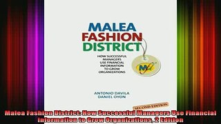 READ book  Malea Fashion District How Successful Managers Use Financial Information to Grow Full Free