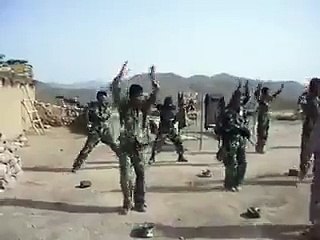 That's how Afghan Army Trains, Even the Instructors of US Army look Pissed off with their Impotence.