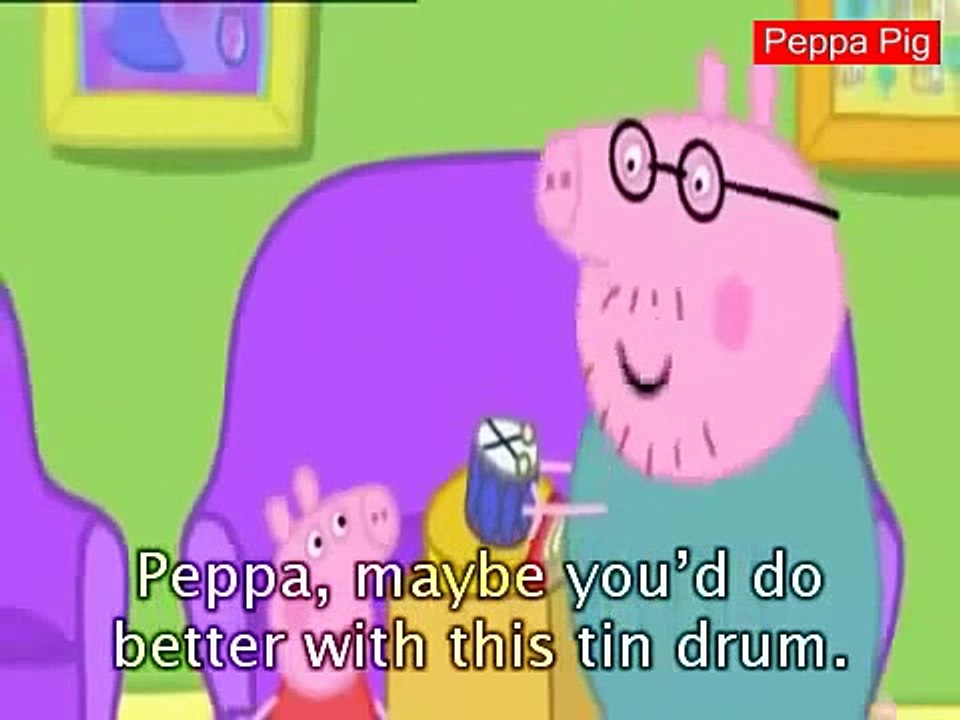 Peppa Pig Cartoon Musical Instruments with subtitle