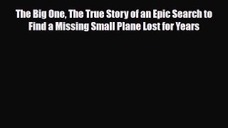 Read Books The Big One The True Story of an Epic Search to Find a Missing Small Plane Lost