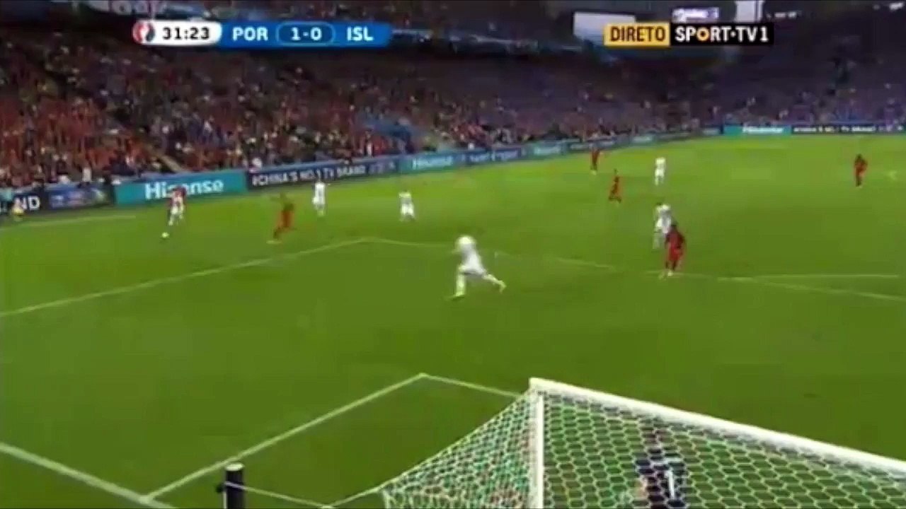 الهدف الاول للبرتغال امام ايسلندا في المجموعة السادسة يورو2016