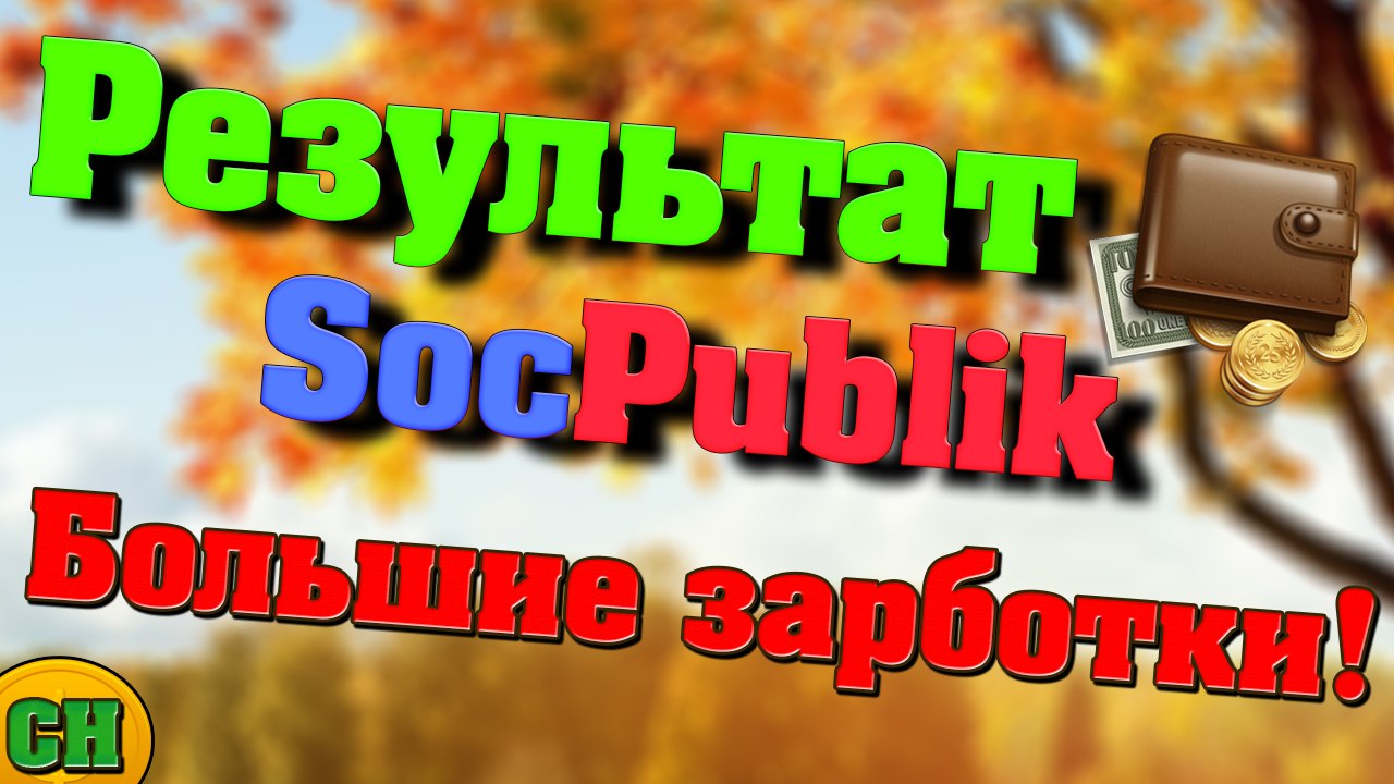 Деньги. Результат Socpublic!