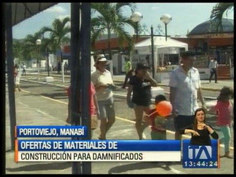Ofertas de materiales de construcción para damnificados en Manabí