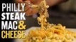 Philly Cheesesteak Mac & Cheese Recipe  |  HellthyJunkFood