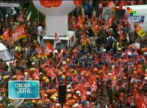 Francia: tuiteros apoyan la marcha contra la reforma laboral