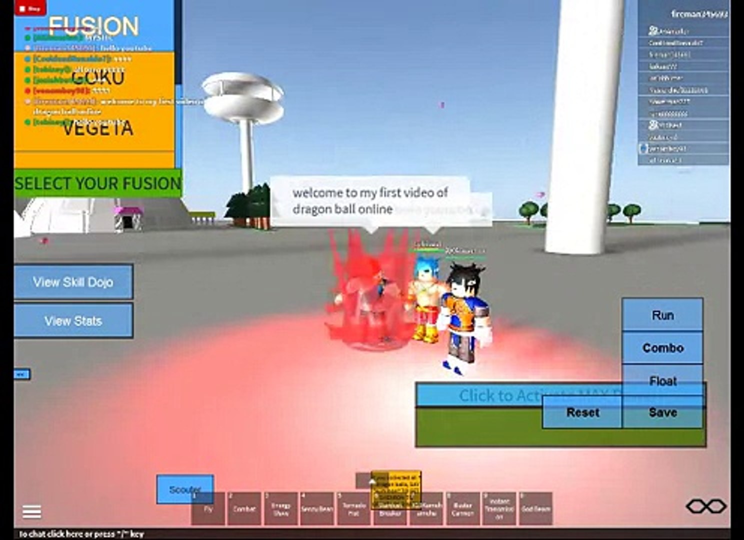 Roblox Dragon Ball Online Part 1 Video Dailymotion - krillin teaches the kamehameha roblox dragon ball online revelations episode 2