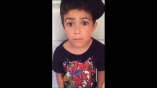 Kid shaves off his eyebrows