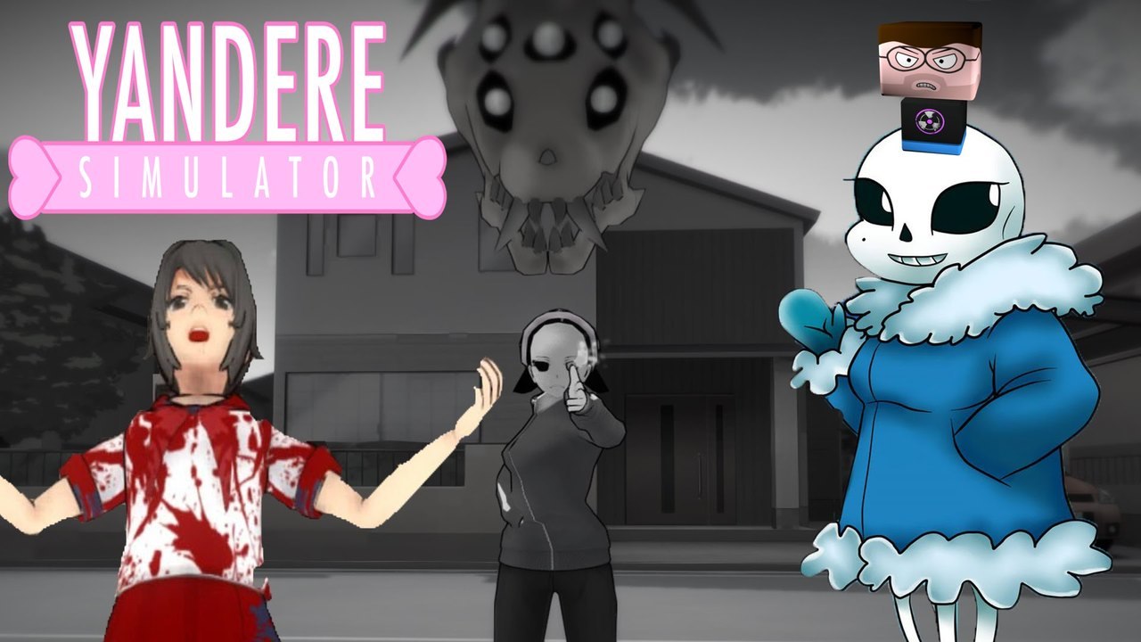 Yandere Simulator | Sans bones the school | UnderTale Easter Egg