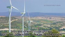 Modern power generation infrastructure, wind turbines energy, clean environment. Stock Footage