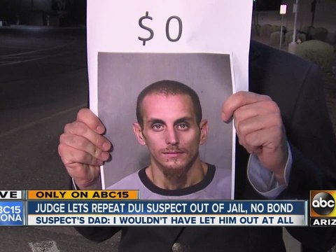 Judge lets repeat DUI suspect out of jail on no bond