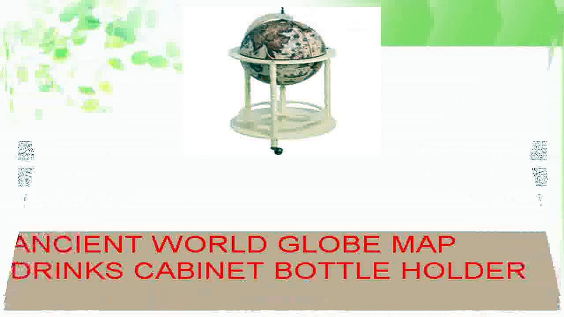 Ancient World Globe Map Drinks Cabinet Bottle Holder Video