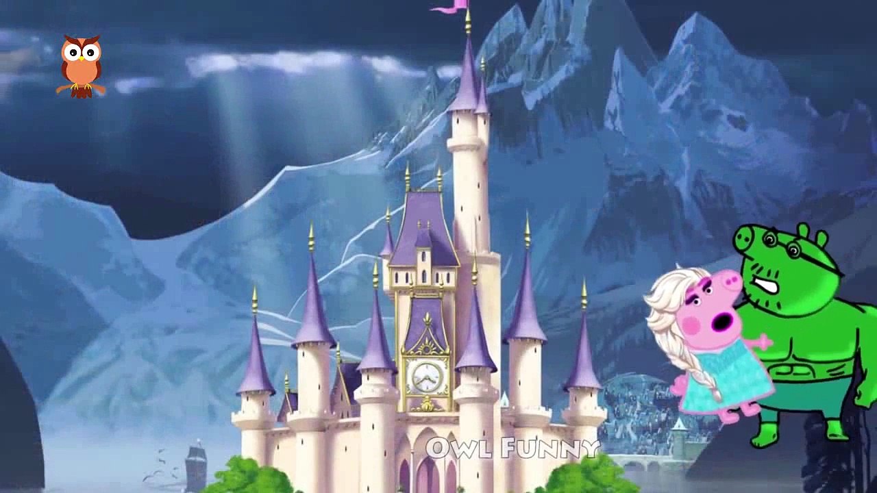 Peppa pig Elsa Princess #Frozen #Hulk vs Spiderman #Elsa Palace #Finger Elsa Family Nursery Rhyme