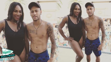 Serena Williams Twerks and Parties With Neymar At Las Vegas Pool Party