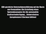 [PDF] EDV-gestÃ¼tzte UnternehmensfÃ¼hrung auf der Basis von Kennzahlen: Die Erstellung eines