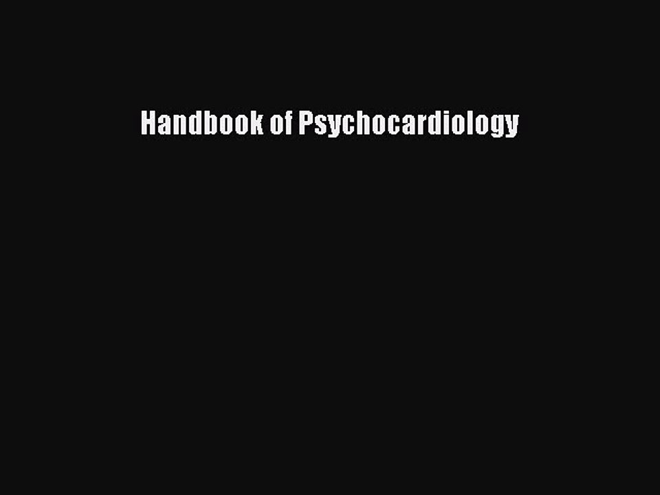 Download Handbook of Psychocardiology Ebook Free