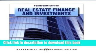 Read Real Estate Finance and Investments  Ebook Free